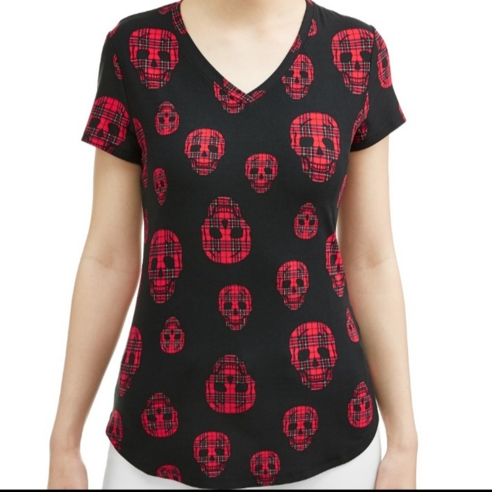 PLAID SKULL SHIRT